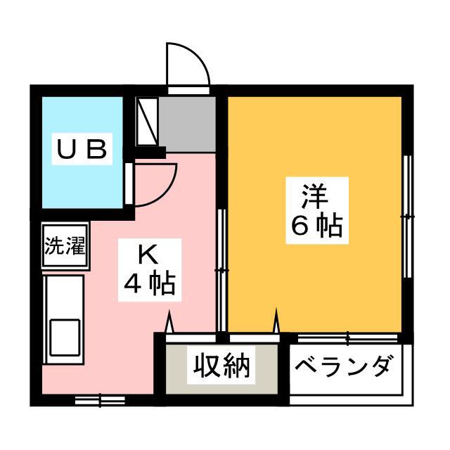 ビラエルステ(1K/4階)の間取り写真