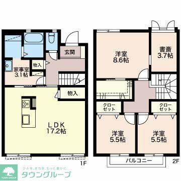 ミッシェル高針(3SLDK/1階)の間取り写真