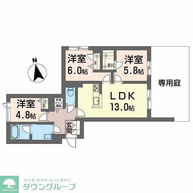 JR相模線 南橋本駅 徒歩17分 4階建 築1年(3LDK/2階)の間取り写真