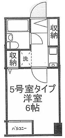 プレミアムバリュー大島(1K/5階)の間取り写真
