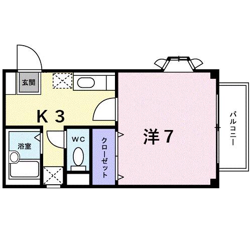 新興ハイムII(1K/2階)の間取り写真