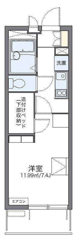 レオパレスアスリートII(1K/1階)の間取り写真