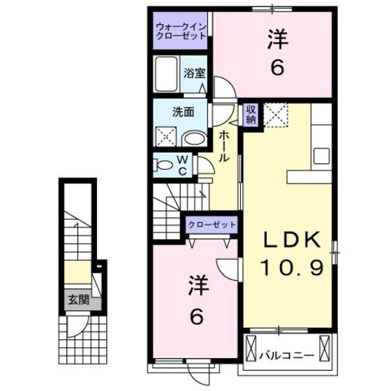 フルハウス幸II(2LDK/2階)の間取り写真