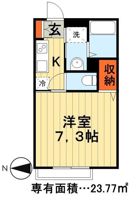 ディアステスタ 港(1K/1階)の間取り写真