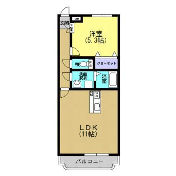 アクロス28(1LDK/2階)の間取り写真