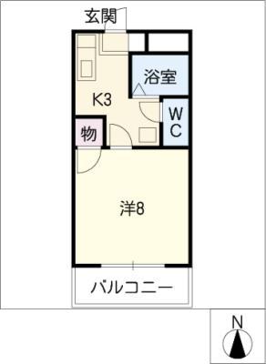 ハイツエルム(1K/1階)の間取り写真