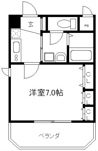 サムティ京都二条(1K/7階)の間取り写真