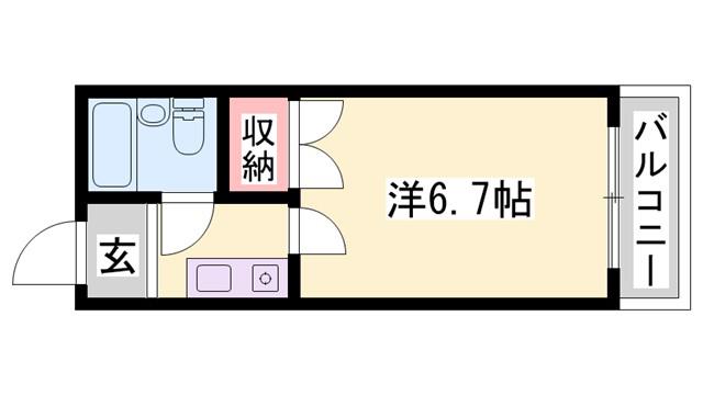 サニープラザ Aタイプ(1K/3階)の間取り写真