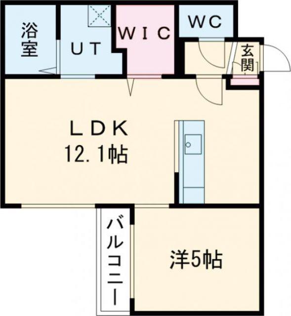 WALPOLE PARK 千歳(1LDK/2階)の間取り写真