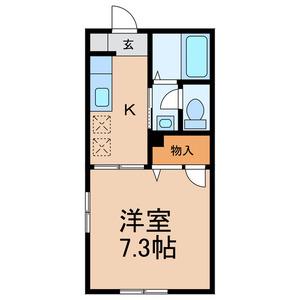 モン レーヴ(1K/1階)の間取り写真