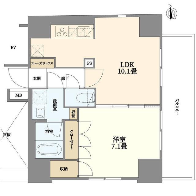 セジョリ上野(1LDK/2階)の間取り写真