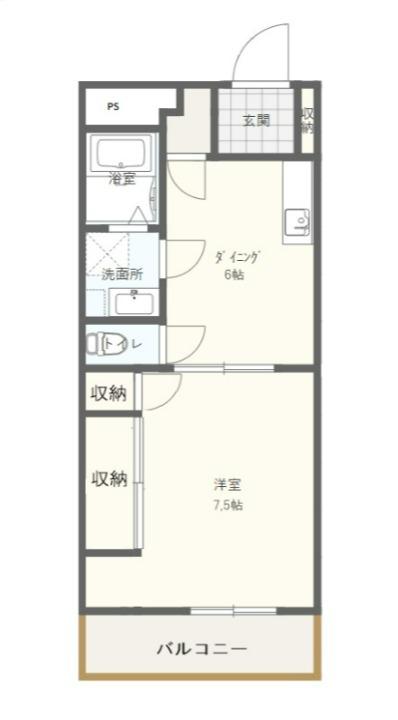 アネックス飛鳥山(1DK/3階)の間取り写真