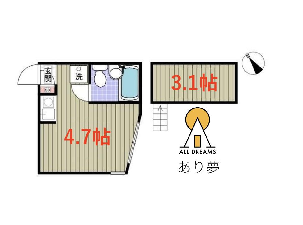 RIX上星川I(ワンルーム/2階)の間取り写真