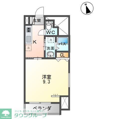 長町1丁目マンション(1K/8階)の間取り写真