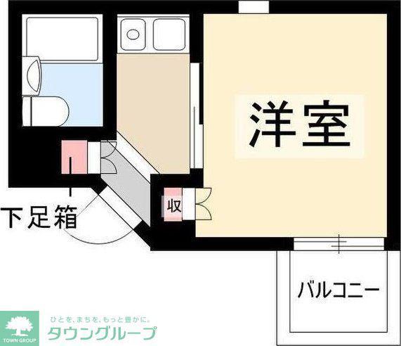 メゾンドラパン(1K/2階)の間取り写真