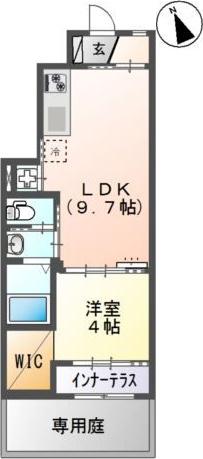 MAISON DE CHOU SHOU(1LDK/1階)の間取り写真