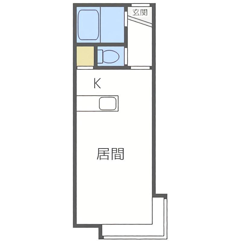 REFUGIO平岸(1K/2階)の間取り写真