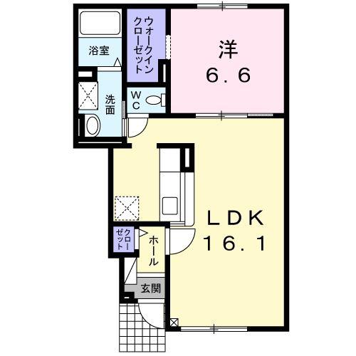 サンシーズ(1LDK/1階)の間取り写真