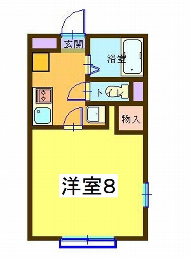 アンリシール ヴィラ(1K/2階)の間取り写真