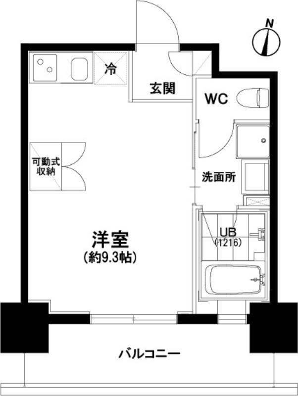 西新ROOMS(ワンルーム/5階)の間取り写真