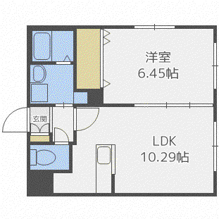 ブランドールプレミア(1LDK/5階)の間取り写真