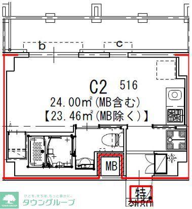 GENOVIA船橋(ワンルーム/5階)の間取り写真