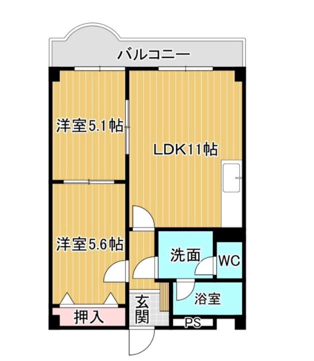 ST.MARIA GARDEN HILLSエスティマリアガーデンヒル(2LDK/1階)の間取り写真