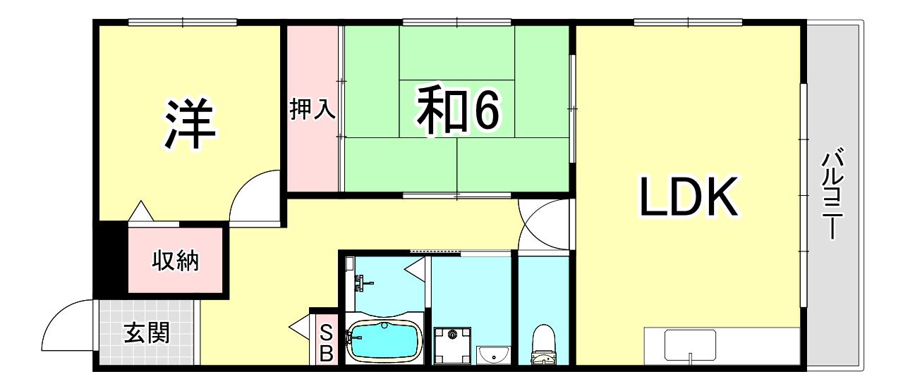 マニーフィコ&アルファー(2LDK/1階)の間取り写真