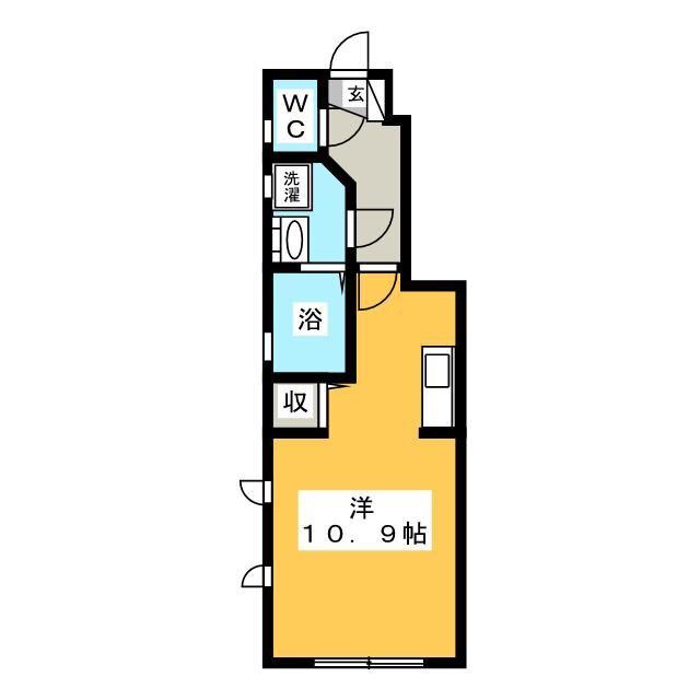 PLUMERIA SUITES(ワンルーム/1階)の間取り写真