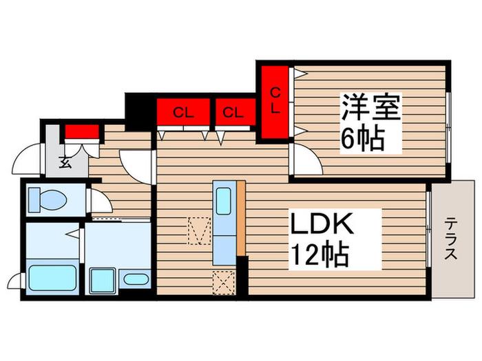 フルハウス A(1LDK/1階)の間取り写真