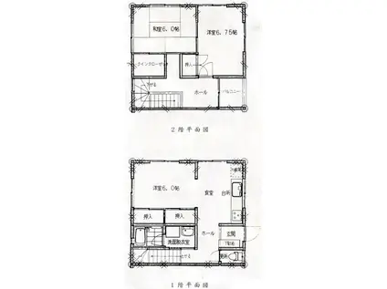 グリーングローブ(3DK/1階)の間取り写真