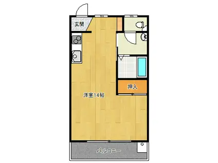 ハイツ大平(ワンルーム/2階)の間取り写真