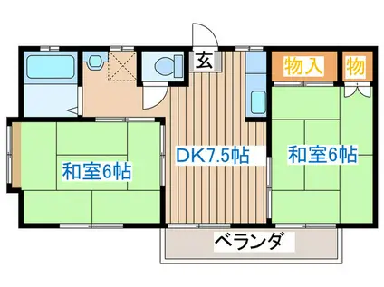 メゾン欅(2DK/2階)の間取り写真