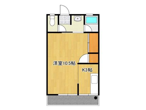 レセーナ(1K/2階)の間取り写真