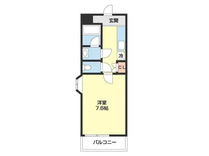 エタニティコートI番館(1K/1階)の間取り写真