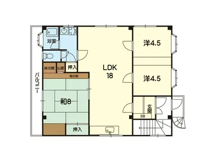 エスポワールDMC(3LDK/3階)の間取り写真