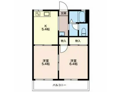 メゾン ド さくら(2K/2階)の間取り写真