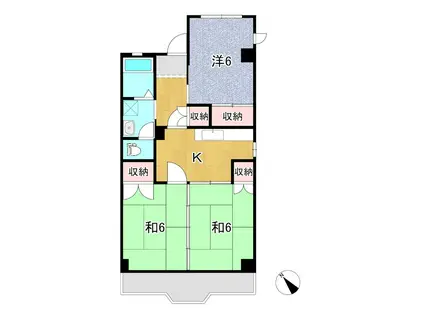 たちばなビル(3K/4階)の間取り写真
