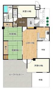 グランドメゾン姫路(4LDK/5階)の間取り写真