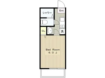 KARYU HOUSE 岡上(1K/1階)の間取り写真