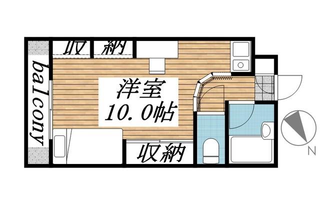 メゾンフジヨシ(ワンルーム/1階)の間取り写真