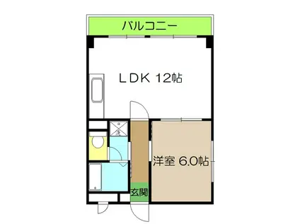 グランリーオ(1LDK/3階)の間取り写真