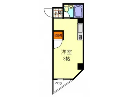 下野ビル(ワンルーム/3階)の間取り写真