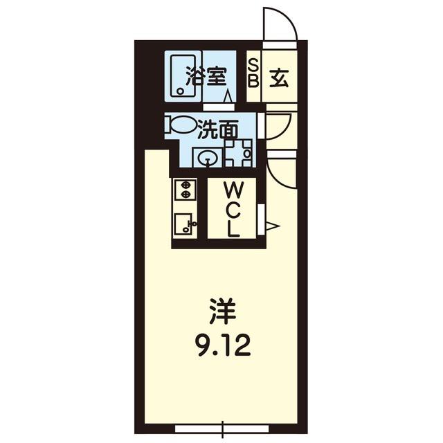 MODULOR熊本(1K/3階)の間取り写真