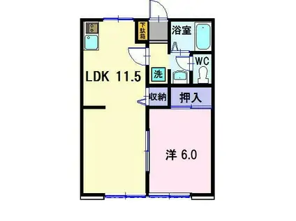 サンエミネント(1LDK/1階)の間取り写真