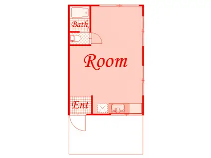 カトリエム(ワンルーム/2階)の間取り写真