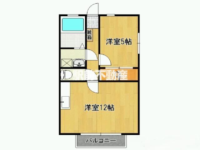 センティール大財(1LDK/2階)の間取り写真