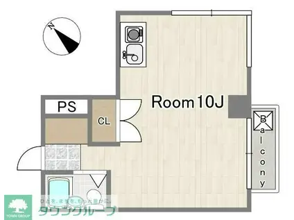 小野ビル(ワンルーム/2階)の間取り写真