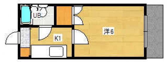 ハイツカペラ(1K/2階)の間取り写真