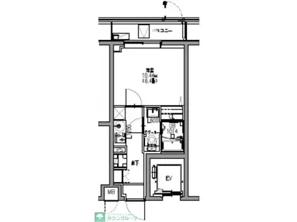 S-RESIDENCE行徳COURANT(1K/1階)の間取り写真